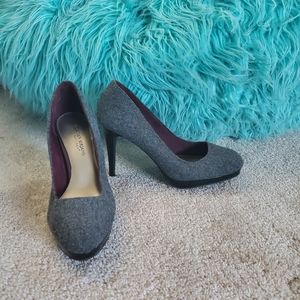 Christian Siriaro gray and black high heels size 9